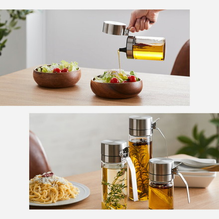 【3個セット】DULTON ダルトン オイルボトル 200ml オイル&ヴィネガーボトル 調味料ボトル ガラス ステンレス 保存容器 調味料ボトル オイル ボトル 調味料入れ
