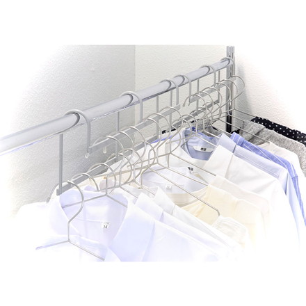 アップハンガー ハンガー 衣類収納 幅50cm 2本組 日本製 収納 収納力アップ 段違い クローゼット 大容量 省スペース スぺパ 小物 バッグ コート 整理 衣替え グレー