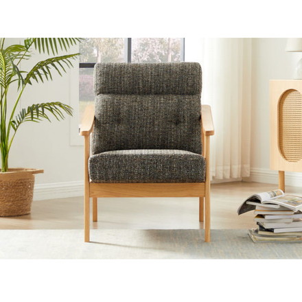 ソファ 木肘ソファ 1人掛け 肘付き 幅68cm ソファ 座面にポケットコイル使用 天然木フレーム 一人掛け ソファ