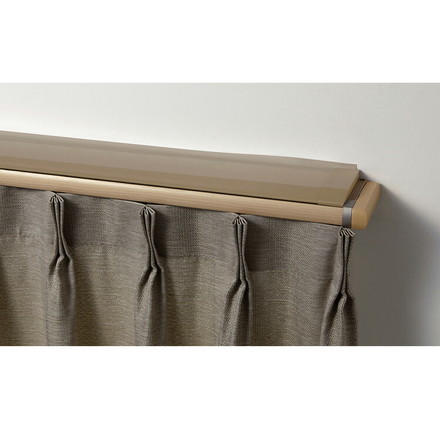 TOSO 正面付け カーテンレール 3m カバートップ付き トーソー レガートプリモ Mキャップ 木目調 ブラケット付き 部品付き アッシュグレイン