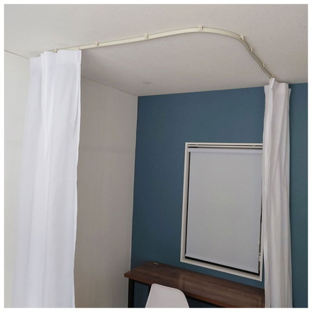 曲がるカーテンレール 3m 日本製 TOSO トーソー 手で曲げられる 出窓 カーブレール 曲がるレール ブラウン