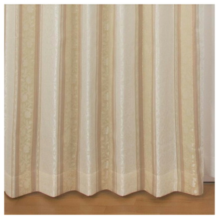 カーテン ドレープカーテン 3級遮光 花柄 リーフ柄 ストライプ 裏地付き 省エネ 遮光 ドレープカーテン グリーン 幅150cm×丈230cm1枚