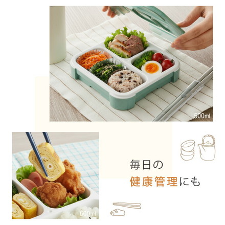 密閉 抗菌 弁当箱 800ml フードマン FOODMAN 薄型 1段 食洗機対応 レンジ対応 ランチボックス 一段 薄型弁当箱 食洗機OK レンジOK 一段弁当箱 抗菌加工 AG 薄い スリム 縦 弁当 お弁当 女性 アッシュネイビー