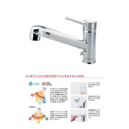 リクシル 浄水器内蔵シングルレバー混合水栓 上面施工 キッチン用 省エネ LIXIL RJF-871YN