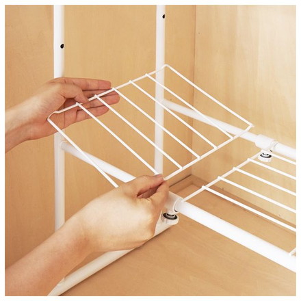 押入れ伸縮ハンガーシェルフ 白 OHW-40 平安伸銅工業