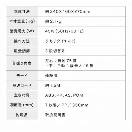 【5月下旬以降順次発送予定】simplus 壁掛け扇風機 30cm メカ式 SP-30KM-01
