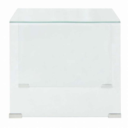 vidaXL コーヒーテーブル 49.5x50x45cm 強化ガラス製 クリア家具 テーブル アクセントテーブル コーヒーテーブル