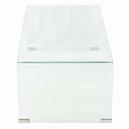 vidaXL コーヒーテーブル 98x45x30 cm 強化ガラス製 クリア家具 テーブル