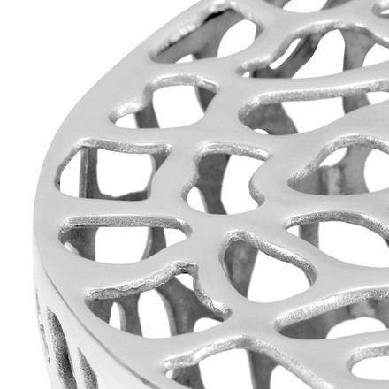 vidaXL コーヒーテーブル アルミ鋳物 70×30cm シルバー 家具 テーブル アクセントテーブル