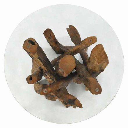 vidaXL コーヒーテーブル チーク無垢 流木 60 cm 家具 テーブル アクセントテーブル