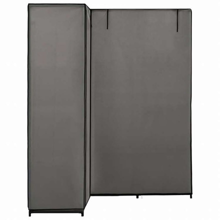 vidaXL コーナー型 洋服ダンス グレー 130x87x169cm家具 キャビネット&収納