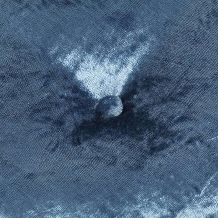 vidaXL 丸型プーフ ベルベット 40x20cm ブルー家具 フットレスト