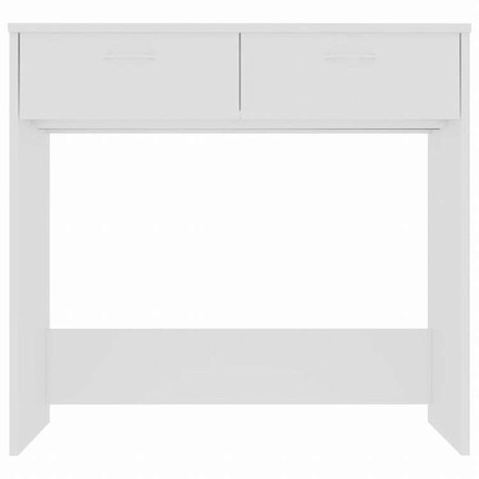 vidaXL デスク ホワイト 80x40x75cm エンジニアリングウッド家具 オフィス家具 デスク