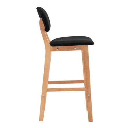 vidaXL バースツール 2点 ブラック 布製 家具 チェア テーブル バースツール