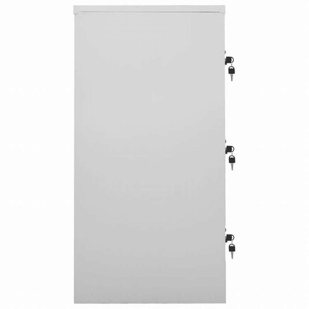 vidaXL ロッカーキャビネット ライトグレー&グリーン 90x45x92.5cm スチール家具 キャビネット&収納