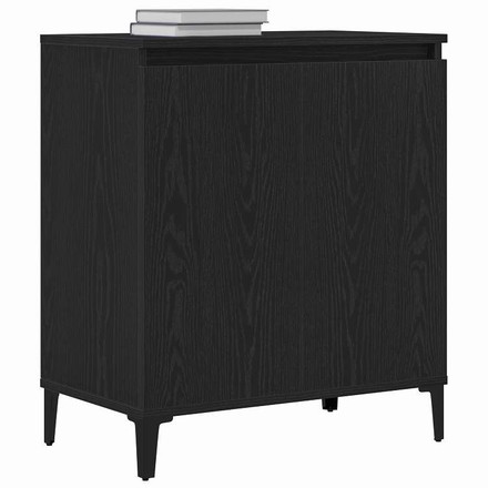 vidaXL サイドボード ブラック 60 x 35 x 70 cm エンジニアリングウッド 家具 キャビネット&収納 サイドボード