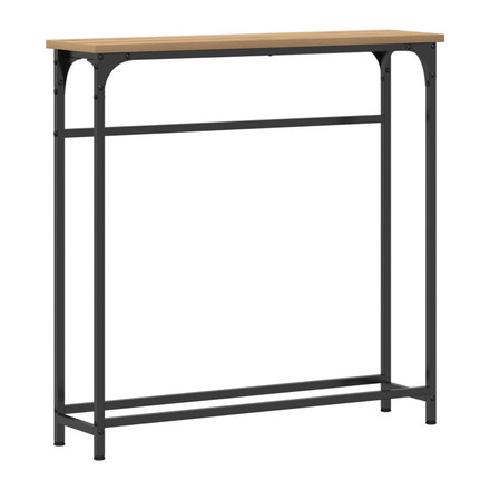 vidaXL コンソールテーブル アーチザンオーク 75x19.5x75 cm エンジニアードウッド & スチール家具