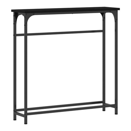 vidaXL コンソールテーブル ブラックオーク 75×19.5×75cm エンジニアリングウッド 家具 テーブル アクセントテーブル