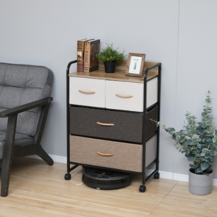 YAMAZEN ファブリックチェスト YZFC-6080(BR/BK) ブラウン/ブラック