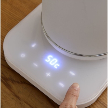 YAMAZEN 温度調節機能付き電気ケトル EGL-C1281(WS) ホワイトシルバー