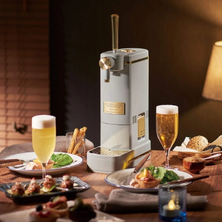 Toffy ビアカクテルサーバー 卓上サーバー 1L クリーミー泡機能 乾電池式 K-BE1-GE [グレージュ]