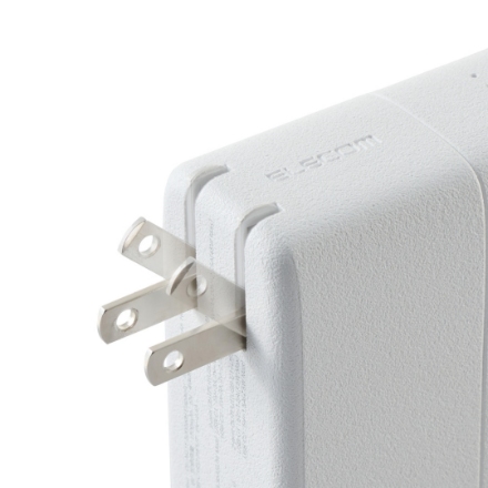 モバイルバッテリー エレコム AC充電器一体 (5000mAh/67W) DE-AC11-5000WH ホワイト