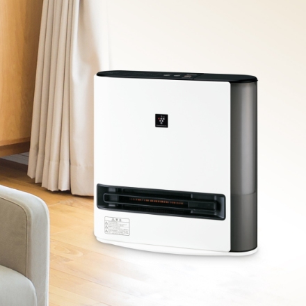 ファンヒーター シャープ 加湿セラミックファンヒーター HX-TK12-W プレミアムホワイト