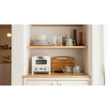 オーブントースター 日本エー・アイ・シー Aladdin グラファイトトースター 1枚焼き AET-G8A(W) ホワイト