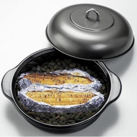 高木金属工業 石焼きいも器 焼き芋メーカー ホーロー IH対応 (200V専用) 24cm HA-IY24S