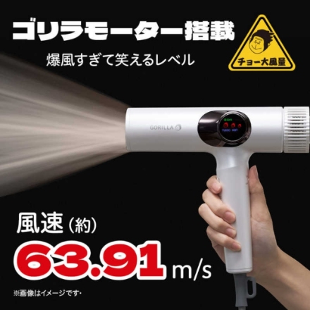 ドライヤー ドウシシャ ゴリラのひとふき GRD-2501WH [ホワイト]