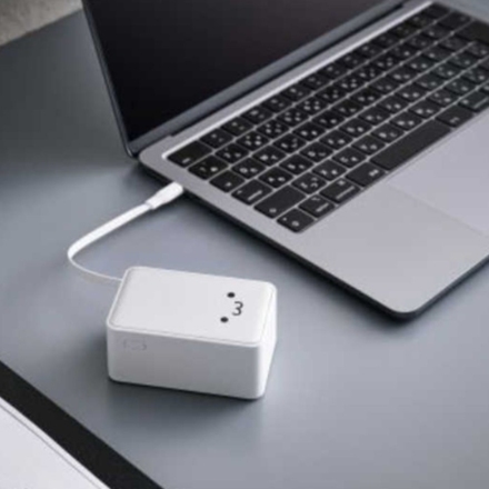 モバイルバッテリー エレコム 巻き取り式ケーブル一体型(10000mAh/35W) DE-C82L-10000WF 白×黒