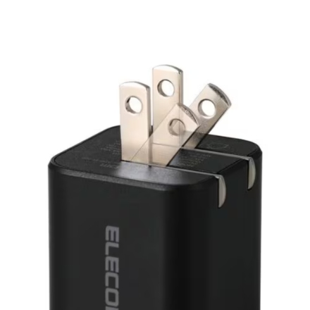 充電器 エレコム 45W USB-C PD/PPS対応 GaN II採用 PSE適合 ACDC-PD12245BK ブラック