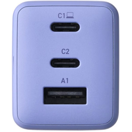 エレコム USB急速充電器 67W GaN II採用 折りたたみプラグ PSE適合 ACDC-PD10367PU 紫