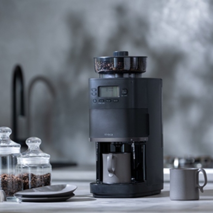 コーヒーメーカー シロカ カフェばこPRO [コーン式全自動コーヒーメーカー (6杯分)] CM-6C271K ブラック