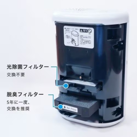 空気清浄機 フジコー ブルーデオS ネコ用 トイレ脱臭機 光除菌で脱臭 10畳対応 MC-S311C ホワイト