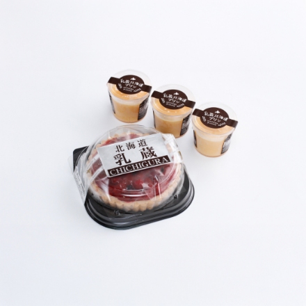 「乳蔵」 北海道ミックスベリータルト5号×1ヶ・プリン×3ヶ