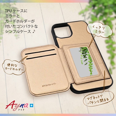 シズカウィル shizukawill iPhone スマホケース カバー Ayna アイナ ミラーケース ローズ iPhone13