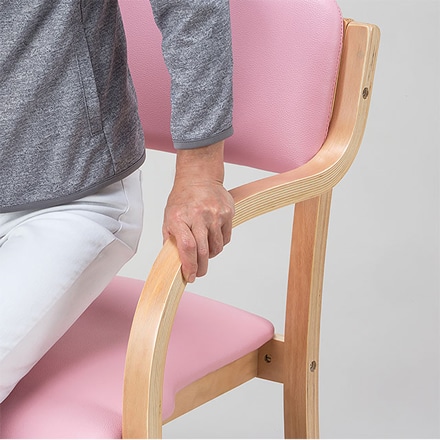 介護士がお薦めする立ち座りサポートチェア 椅子 同色2脚組 ブラウン ※他色あり