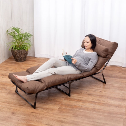 枕・ごろ寝座布団リクライニングベッド ネイビー