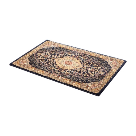 ウィルトン織玄関マット「ベルミラ」50×80cm ネイビー