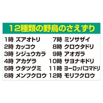 野鳥の電波時計 壁掛け時計 ブラウン