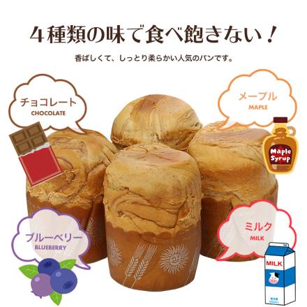 パン 缶詰 チョコレート味 メープル味 ブルーベリー味 ミルク味 各100g 4種×3缶 12缶セット