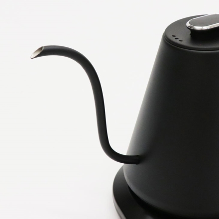 ヒロコーポレーション 保温・温度調節機能付きグースネック ケトル KTK-378 BK ブラック