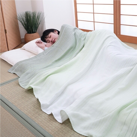 今治タオル 5重 ガーゼケット シングル 肌掛け シングル 今治タオルブランド認定商品 グリーン