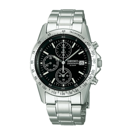 SEIKO セイコー スピリット クロノグラフ腕時計 ブラック/ゴールド