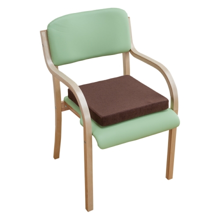 日本製 立ち座りサポート ダイニングチェア 完成品 低反発クッション付き ベージュ