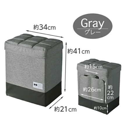 座れる玄関 防災バッグ 防災リュック スツール 持ち出しリュック COGIT グレー