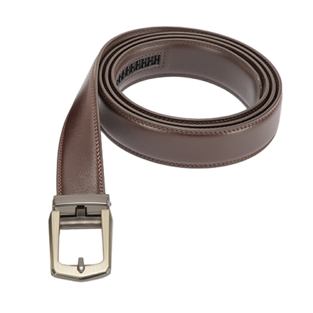 牛革 ラチェット式 ベルト ロング 3本組 メンズ 穴なし 無段階調整