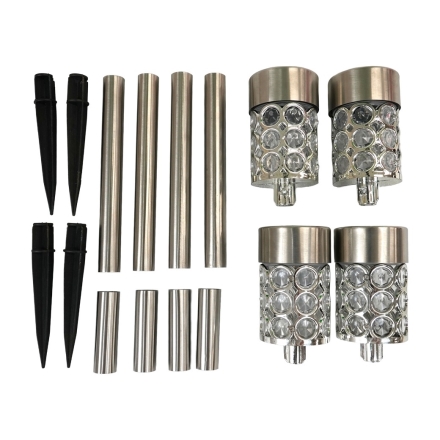 幾何学模様ガーデンソーラーライト 4本組