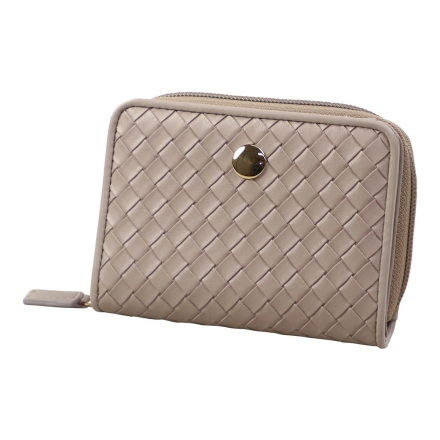 メッシュ型押し コインが分けられる二つ折り財布